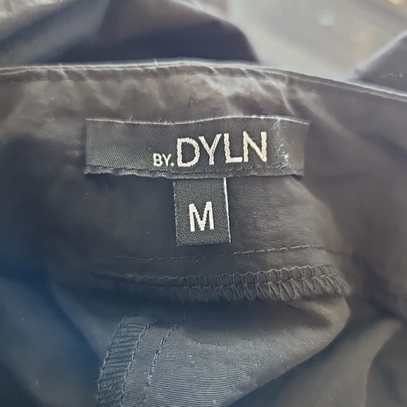 By Dyln Rain Pants Womens Sz M Black All Nylon Waterproof Wide Leg Zipper Pocket - Picture 13 of 13